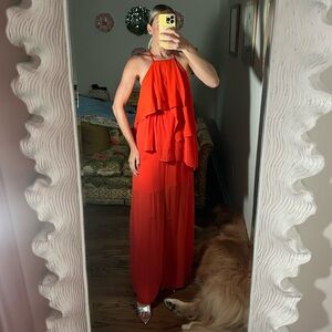 Adelyn Rae Orange Maxi Dress